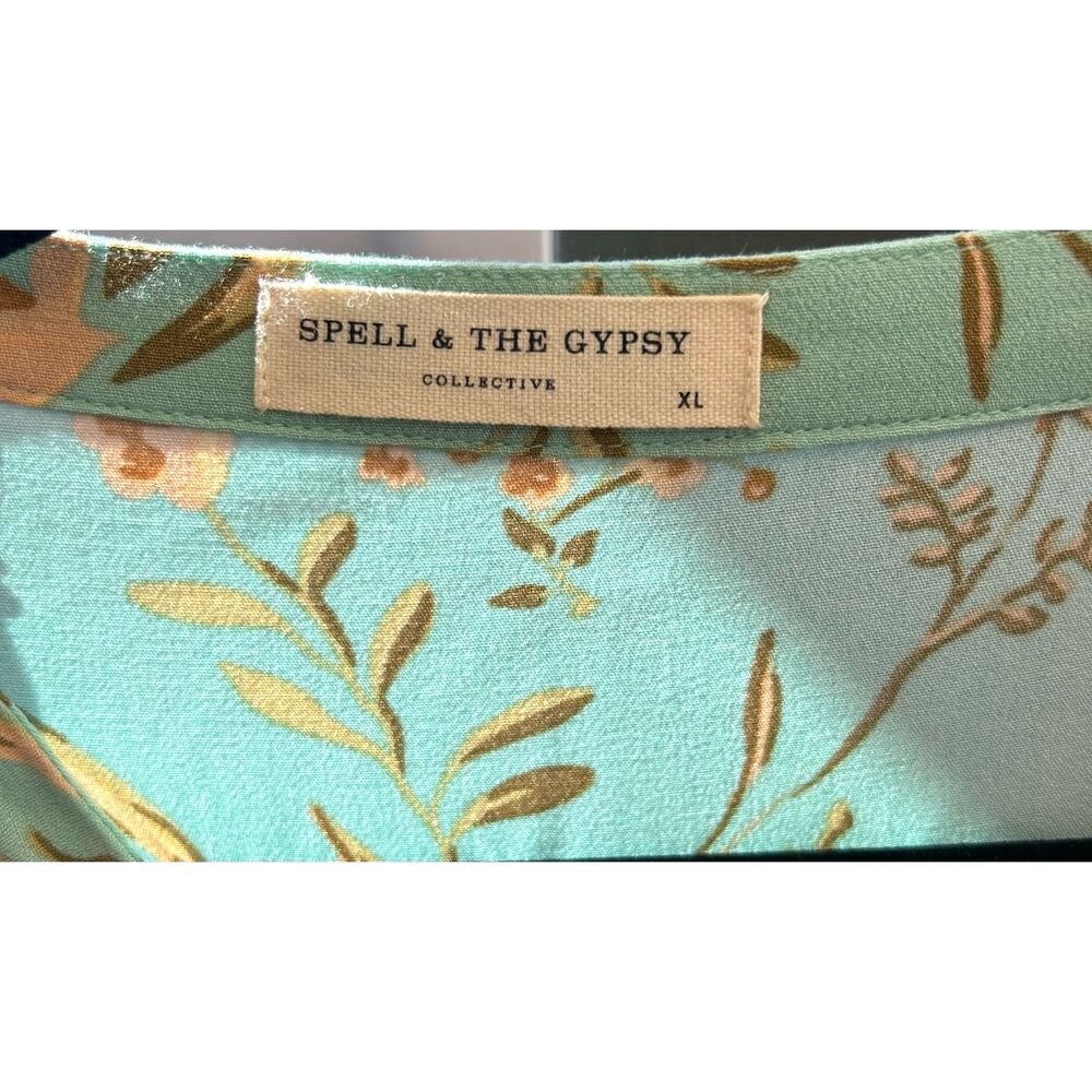 Spell & The Gypsy Maisie Playdress in Vintage Turquoise Size XL Ruffle and Lace - Picture 5 of 8